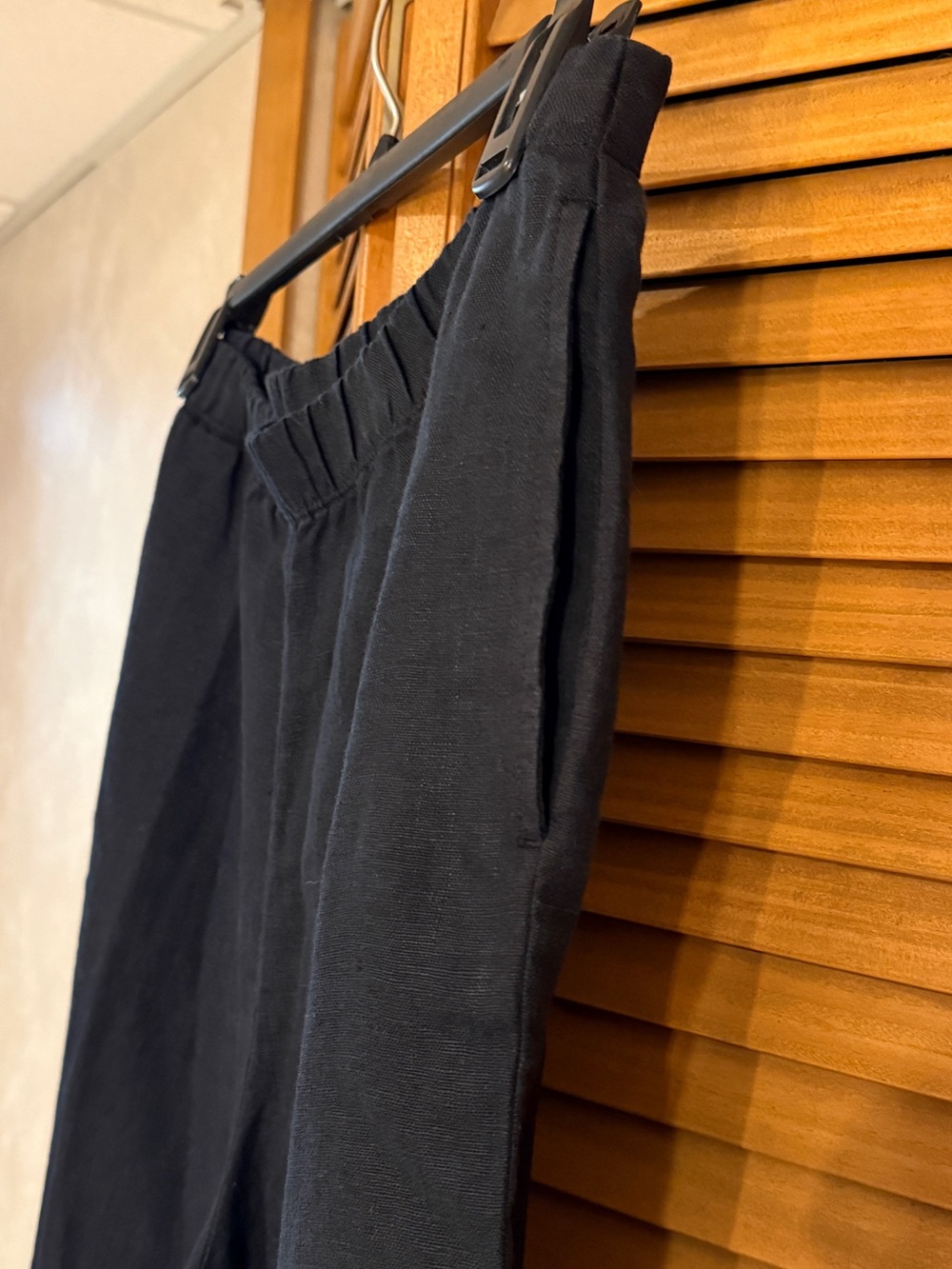 NWT J Jill Black Pure Linen Comfort Pull On Crop Pants 1X Womens capsule travel